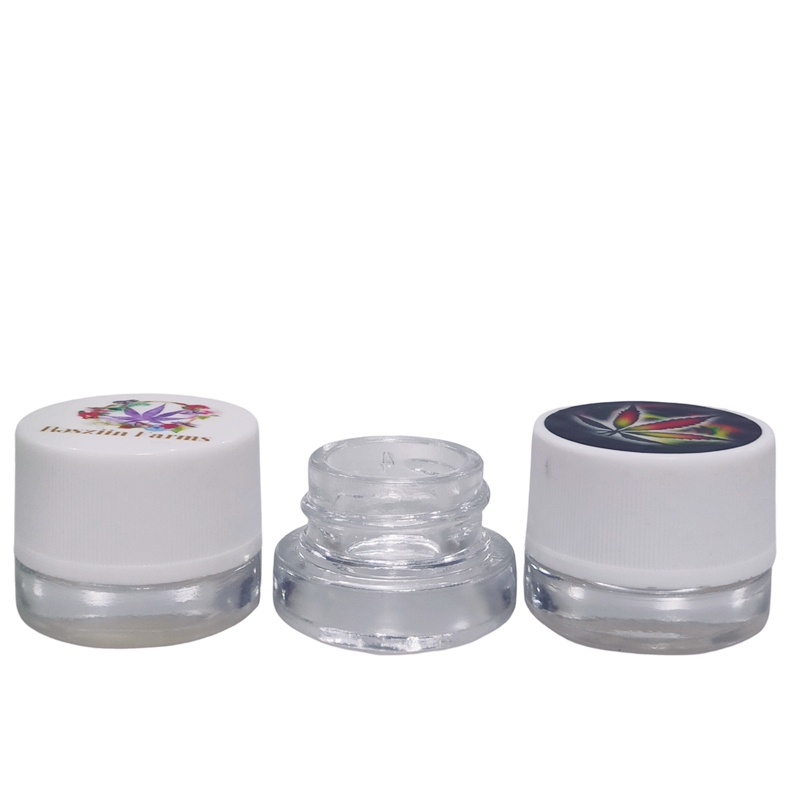 5ml 7ml 9ml 6-corner Child Resistant Glass Concentrate Container 3ml cosmetic jar small luxury cream jar