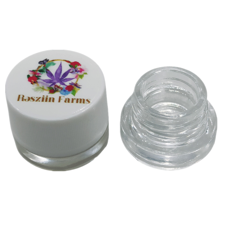 5ml 7ml 9ml 6-corner Child Resistant Glass Concentrate Container 3ml cosmetic jar small luxury cream jar