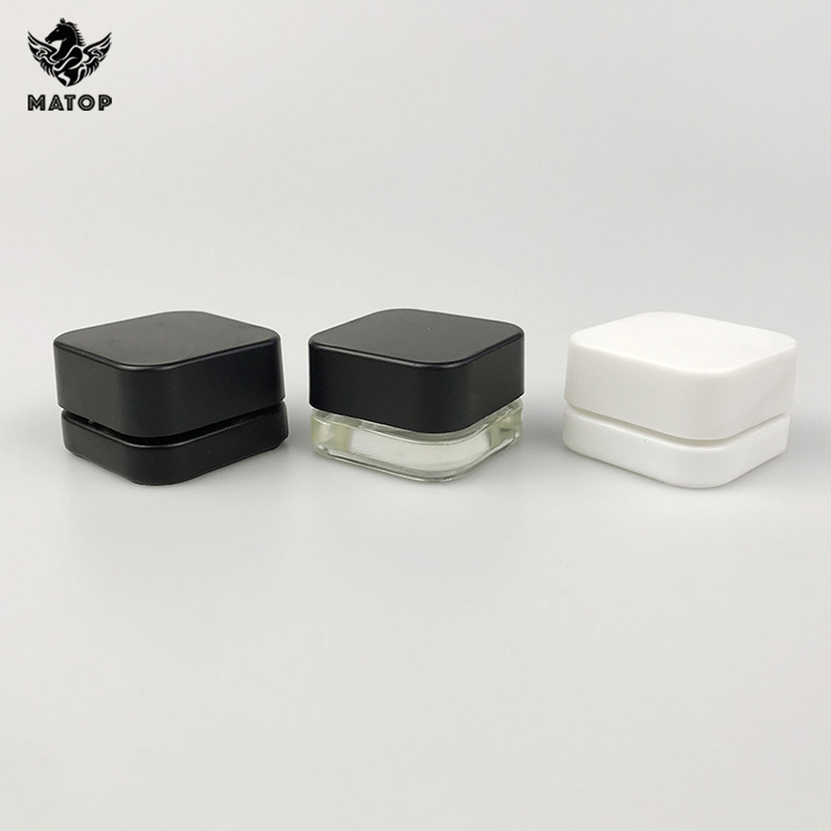 5ml 7ml 9ml Child Proof Black White Clear Stash Jar Weed