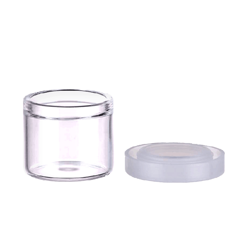 5ml 7ml 9ml Glass Vial Shoulderless Concentrate Jars with Silicon Lid