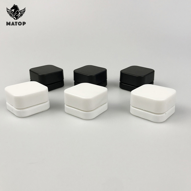 5ml 7ml 9ml child resistant square glass wax container jar