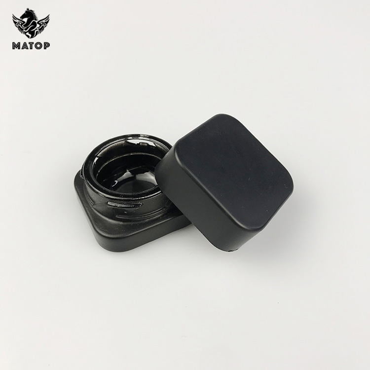 5ml 7ml 9ml glass clear childproof concentrate jar for cbd wax