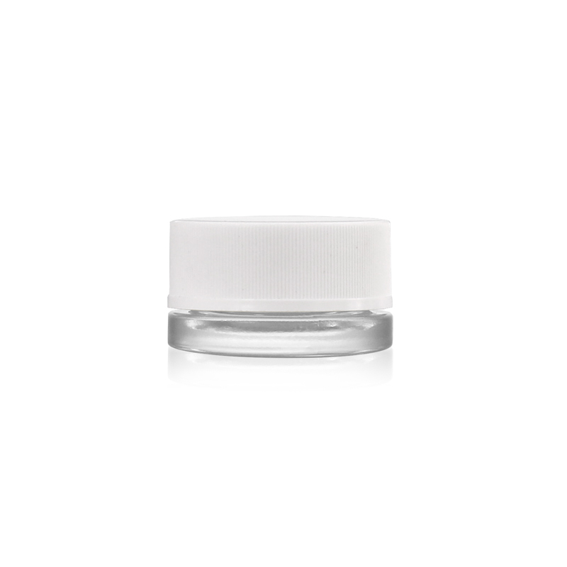 5ml 7ml 9ml white glass child proof jar