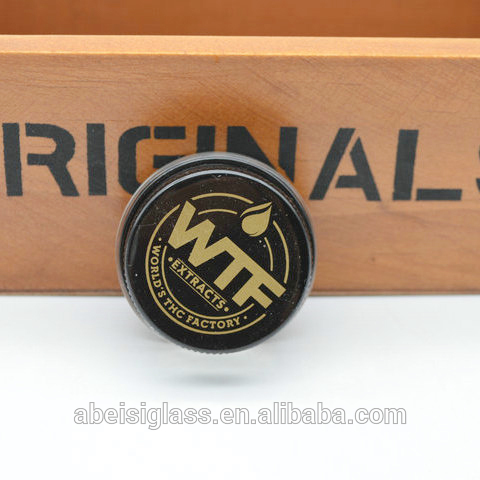 5ml 7ml mini glass jar,Glass Storage Jar with metal lid with printing