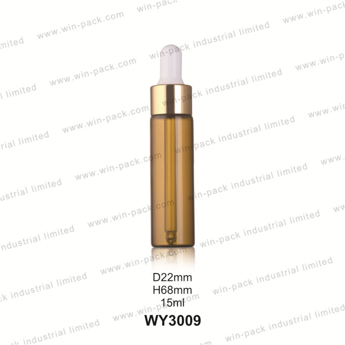 5ml 8ml 10ml 12ml 15 ml matte gold amber clear essential oil tube glass bottle with tin bulb flat bulb tincture dropper bottles