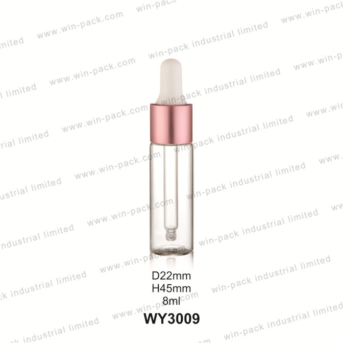 5ml 8ml 10ml 12ml 15 ml matte gold amber clear essential oil tube glass bottle with tin bulb flat bulb tincture dropper bottles