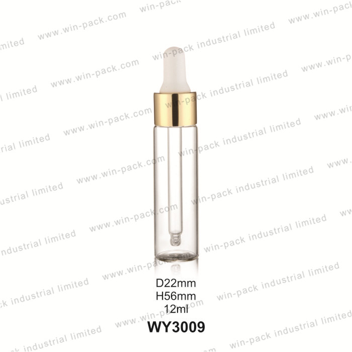 5ml 8ml 10ml 12ml 15 ml matte gold amber clear essential oil tube glass bottle with tin bulb flat bulb tincture dropper bottles
