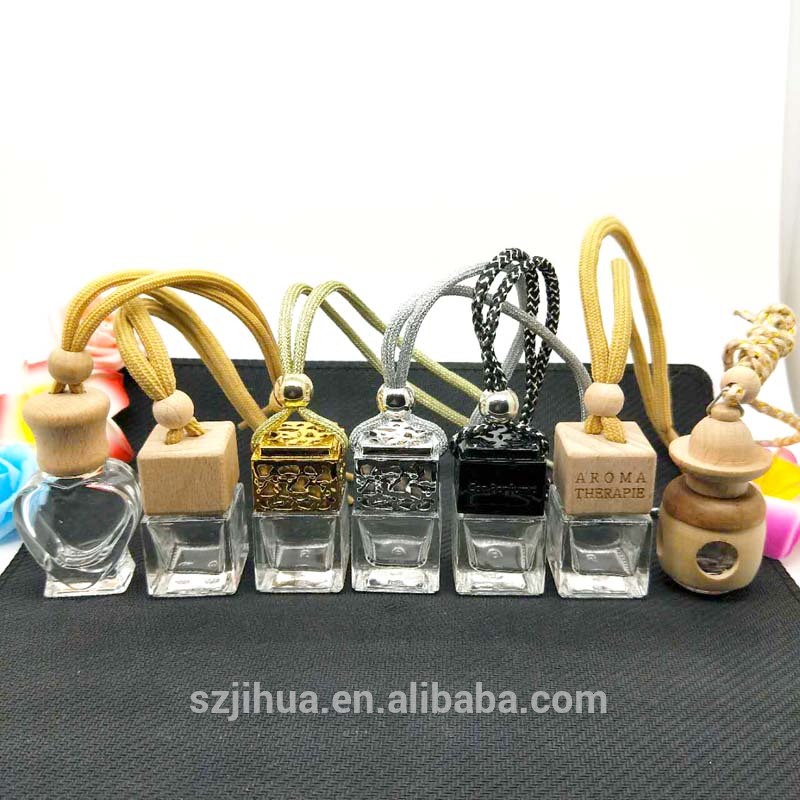 5ml 8ml 10ml 12ml 15ml 17ml wooden cap empty glass car air freshener hanging perfume bottle fragrance bottle diffuser bottle