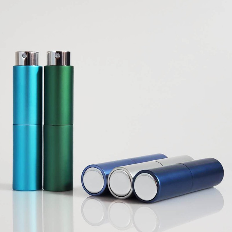 5ml 8ml 10ml 15ml 20ml Wholesale Aluminum Empty Mini Cosmetic Twist Up Black Travel Refiable Perfume Atomizer