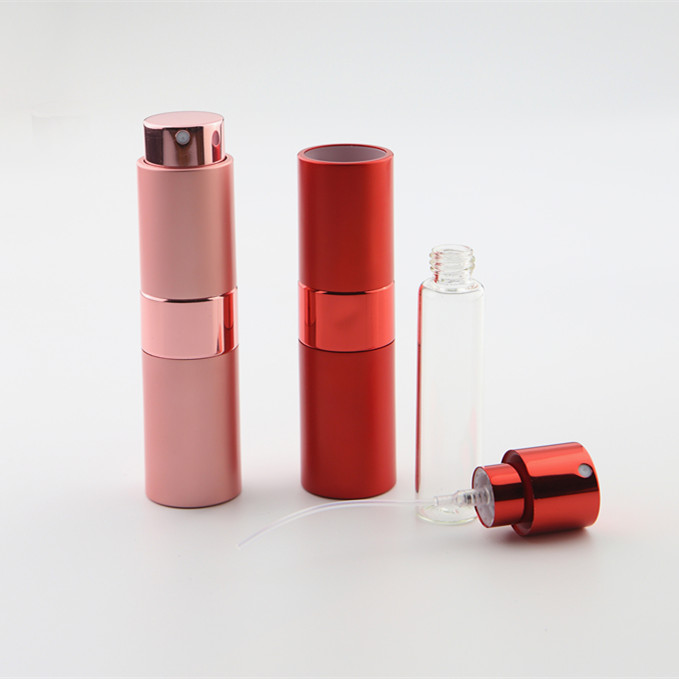 5ml 8ml 10ml 15ml 20ml aluminium portable travel refillable twist up perfume atomizer