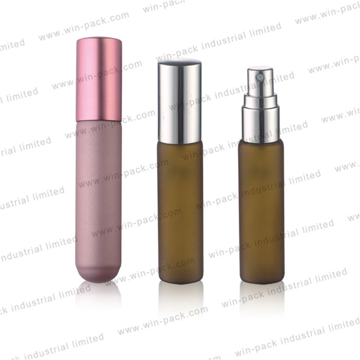 5ml 8ml 10ml 15ml colorful glass travel car sprayer perfume tube round bottom bottle with aluminum pump cap