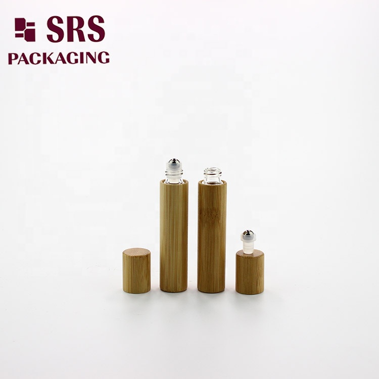 5ml 8ml 10ml 15ml plastic inner bottle perfume essential oil bamboo glass cosmetic container