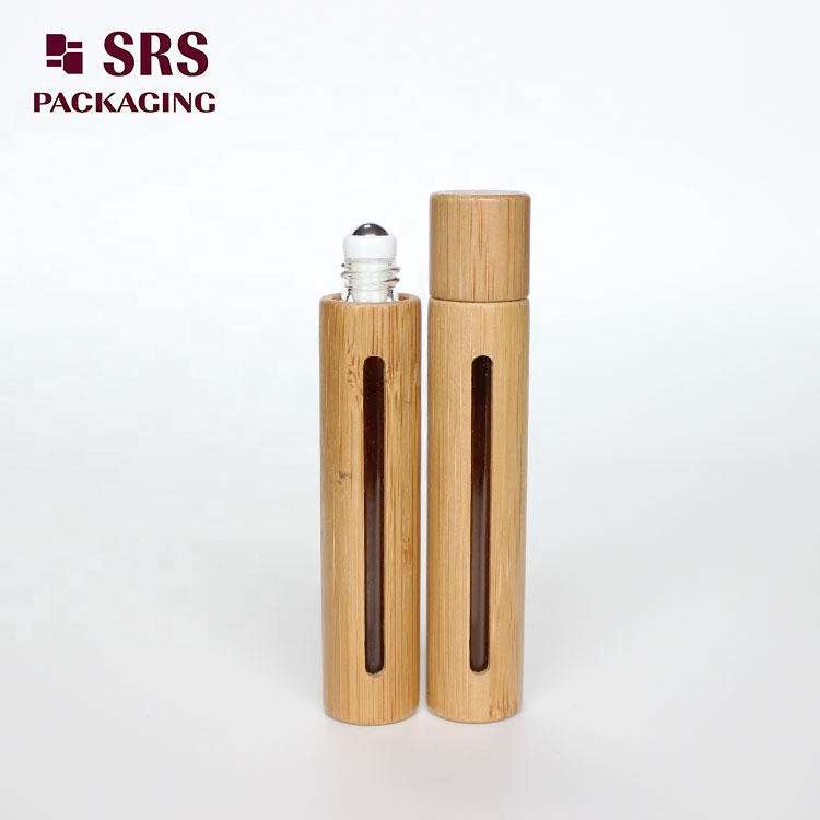 5ml 8ml 10ml 15ml plastic inner bottle perfume essential oil bamboo glass cosmetic container