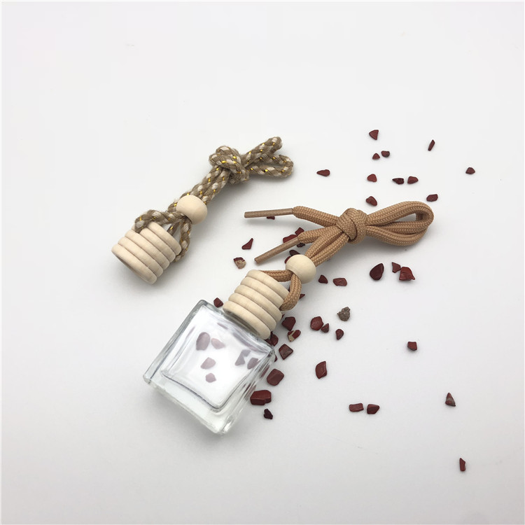 5ml 8ml 10ml Square Car Diffuser Bottle Hanging Car Essential Oil Air Freshener Square Perfume Screen Printing Personal Care
