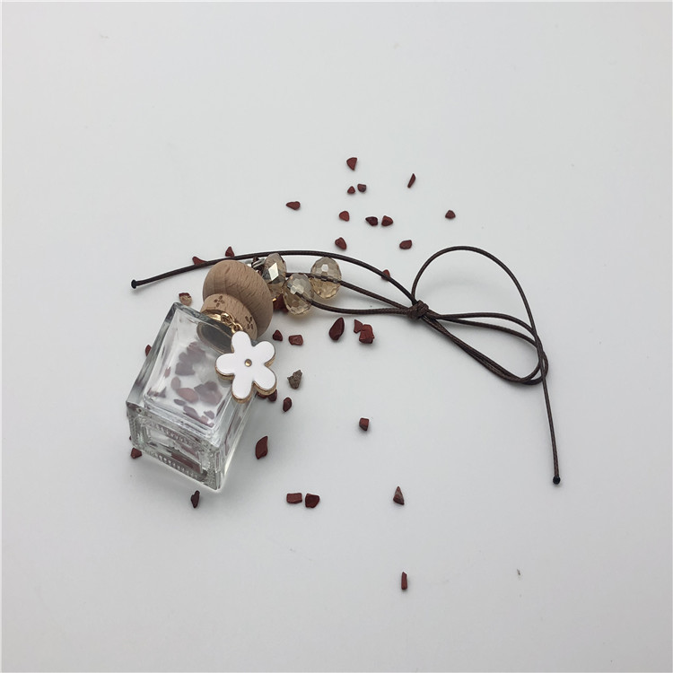 5ml 8ml 10ml Square Car Diffuser Bottle Hanging Car Essential Oil Air Freshener Square Perfume Screen Printing Personal Care
