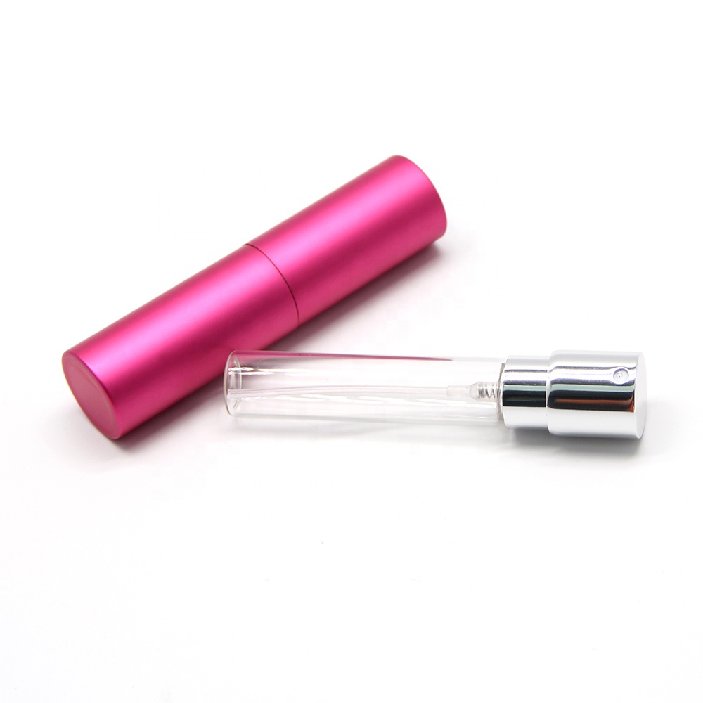 5ml 8ml 10ml Travel pocket mini empty metal aluminum refillable twist up perfume spray atomizer bottle