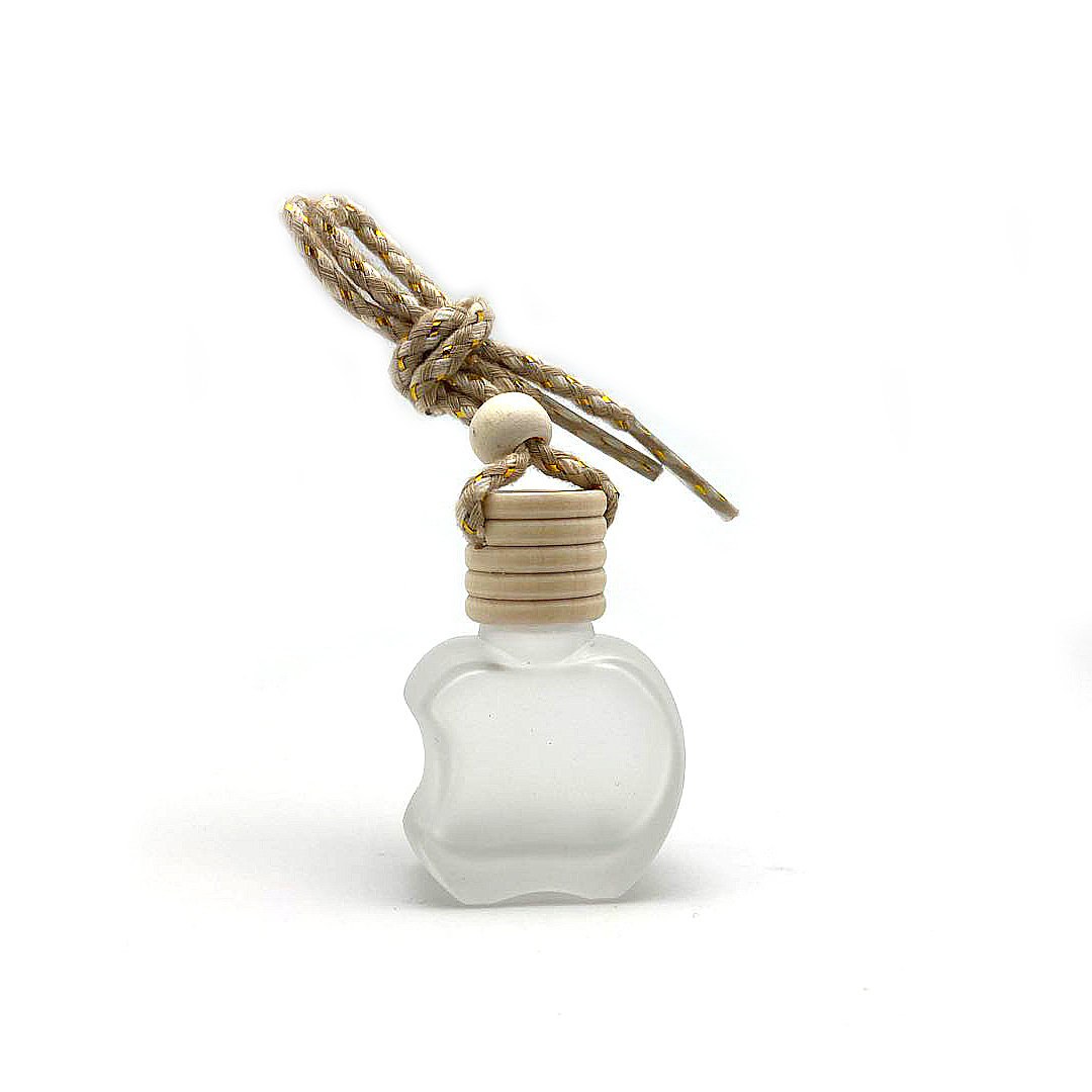 5ml 8ml 10ml Wholesale diffuser empty hanging car perfume frosted bottle with wooden cap