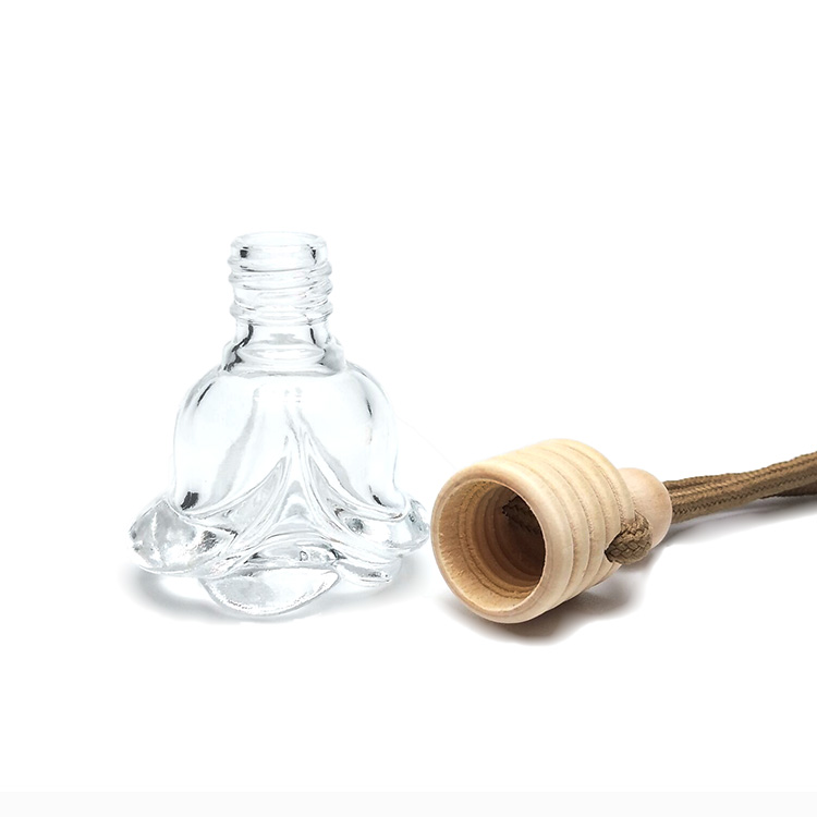 5ml 8ml 10ml Wholesale wooden cap diffuser empty hanging car perfume bottle