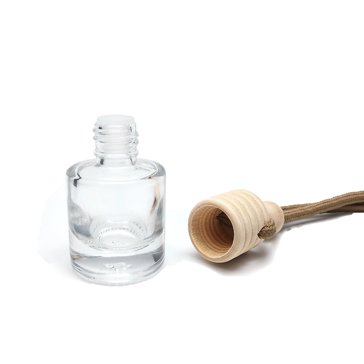 5ml 8ml 10ml Wholesale wooden cap diffuser empty hanging car perfume bottle