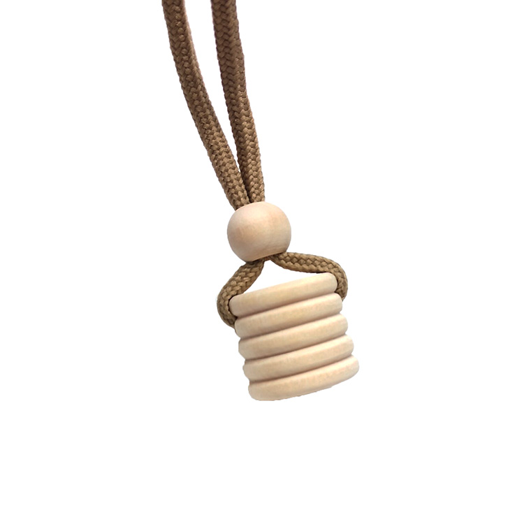 5ml 8ml 10ml Wholesale wooden cap diffuser empty hanging car perfume bottle