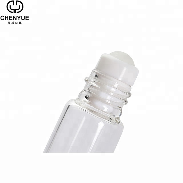 5ml 8ml 10ml clear gold perfume bottle roll on glass bottle essential oil roller bottles Hot sale products