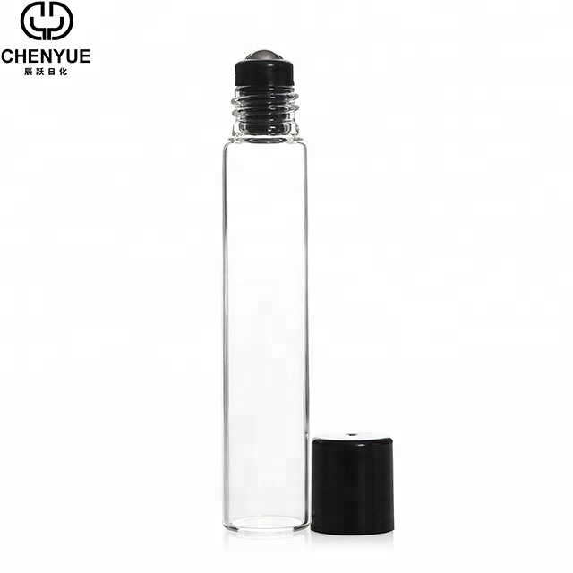 5ml 8ml 10ml clear gold perfume bottle roll on glass bottle essential oil roller bottles Hot sale products
