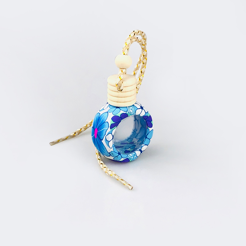 5ml 8ml 10ml empty wooden cap car air freshener bottle clear glass hanging perfume bottle fragrance bottle