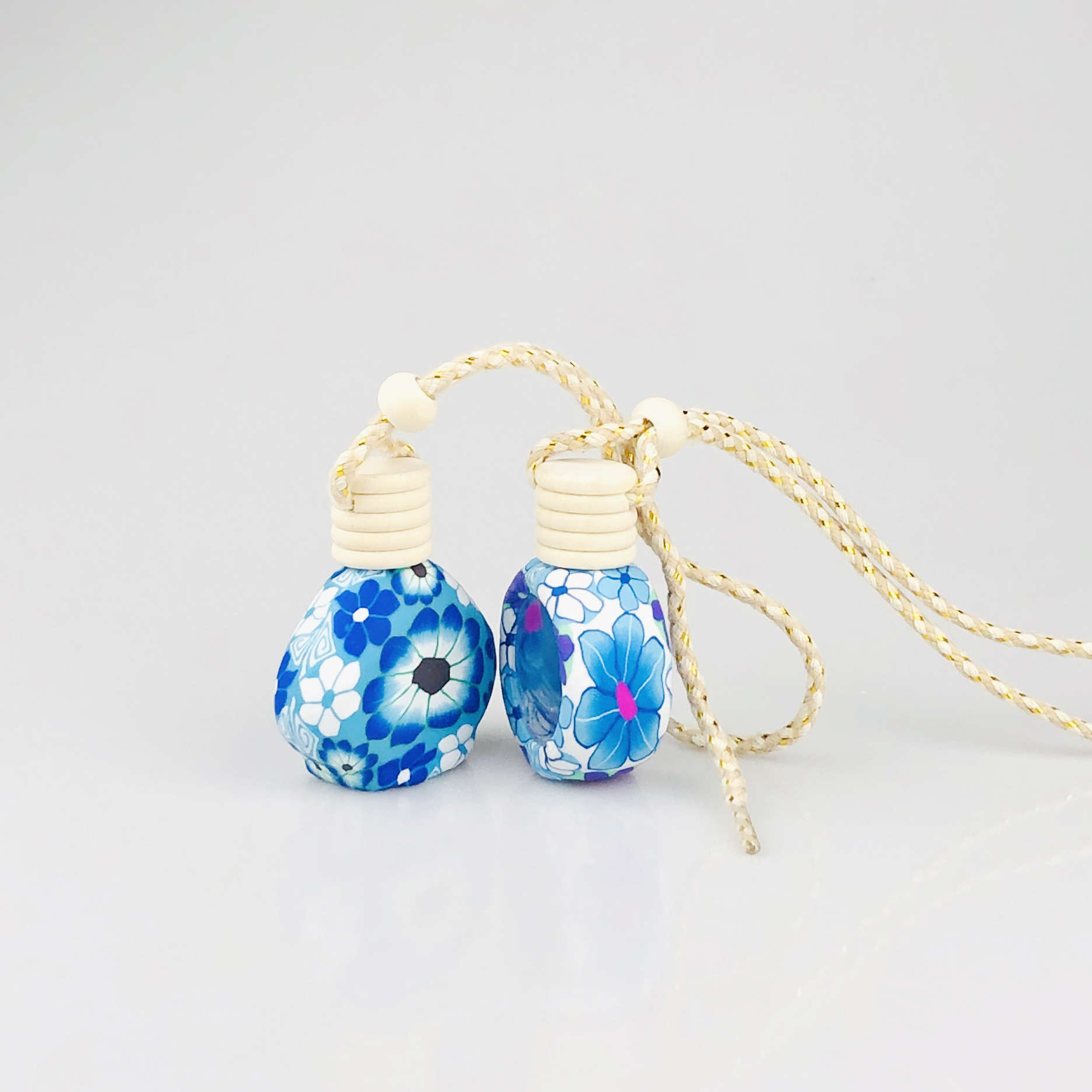 5ml 8ml 10ml empty wooden cap car air freshener bottle clear glass hanging perfume bottle fragrance bottle