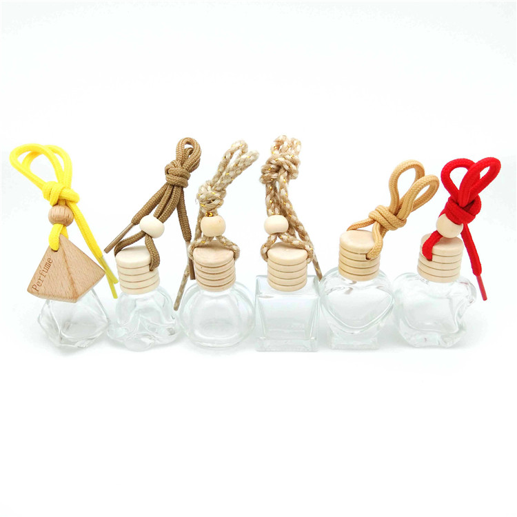 5ml 8ml 10ml flat square glass car diffuser bottles for perfume fragrance