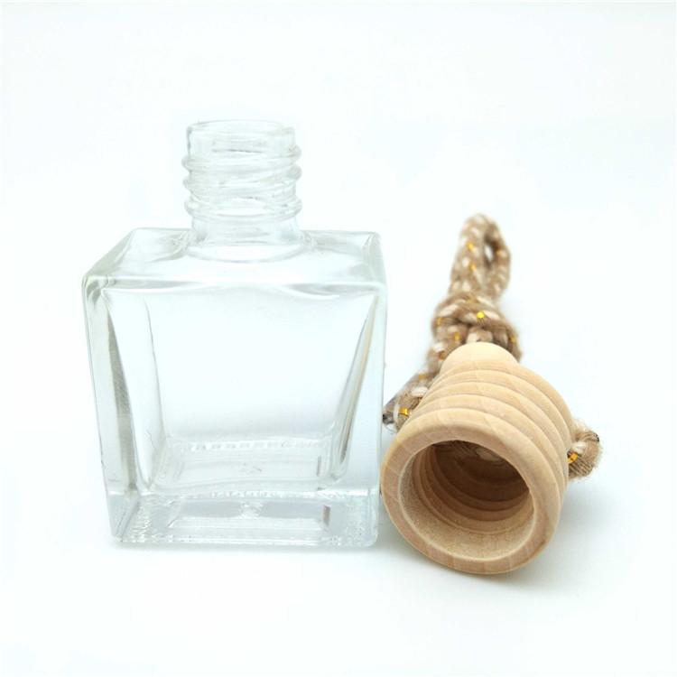 5ml 8ml 10ml flat square glass car diffuser bottles for perfume fragrance
