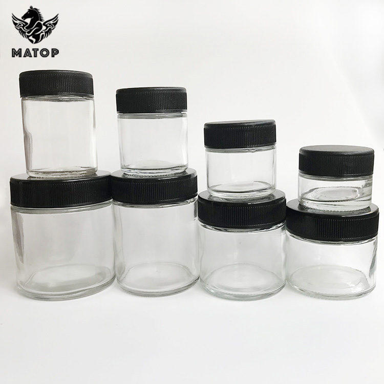 5ml 9ml Black child resistant concentrate airtight glass jar