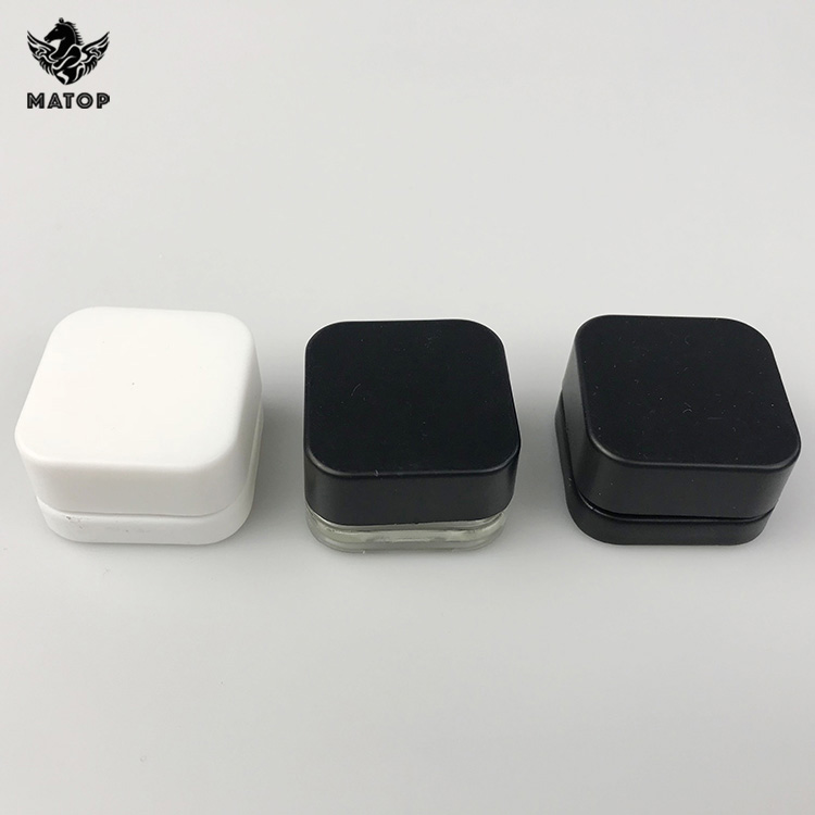 5ml 9ml Cosmetic small glass jars black eye cream jar child resistant glass jar