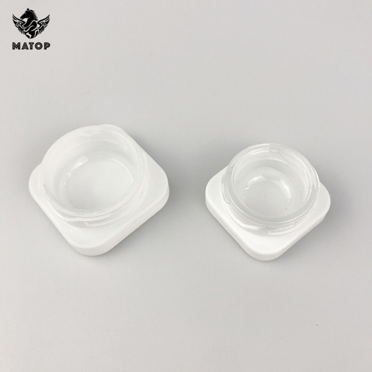5ml 9ml Square weed glass concentrate storage container custom dab jar