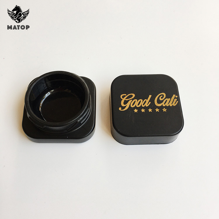 5ml 9ml Wholesale square custom weed jar clear glass jar with lid