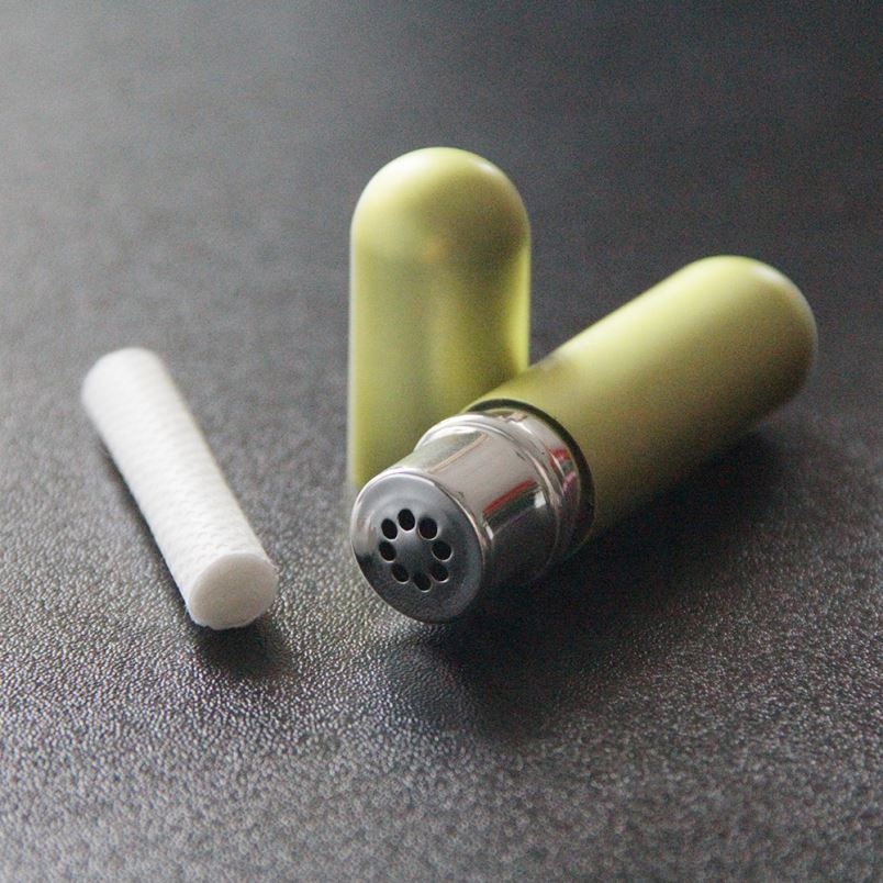 5ml Aluminum Essential Oil Aromatherapy Nasal Inhaler Tube Metal Bottle With Cotton Wick For Essential Oil