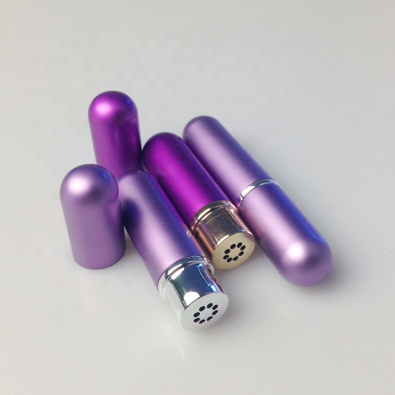 5ml Aluminum Essential Oil Aromatherapy Nasal Inhaler Tube Metal Bottle With Cotton Wick For Essential Oil