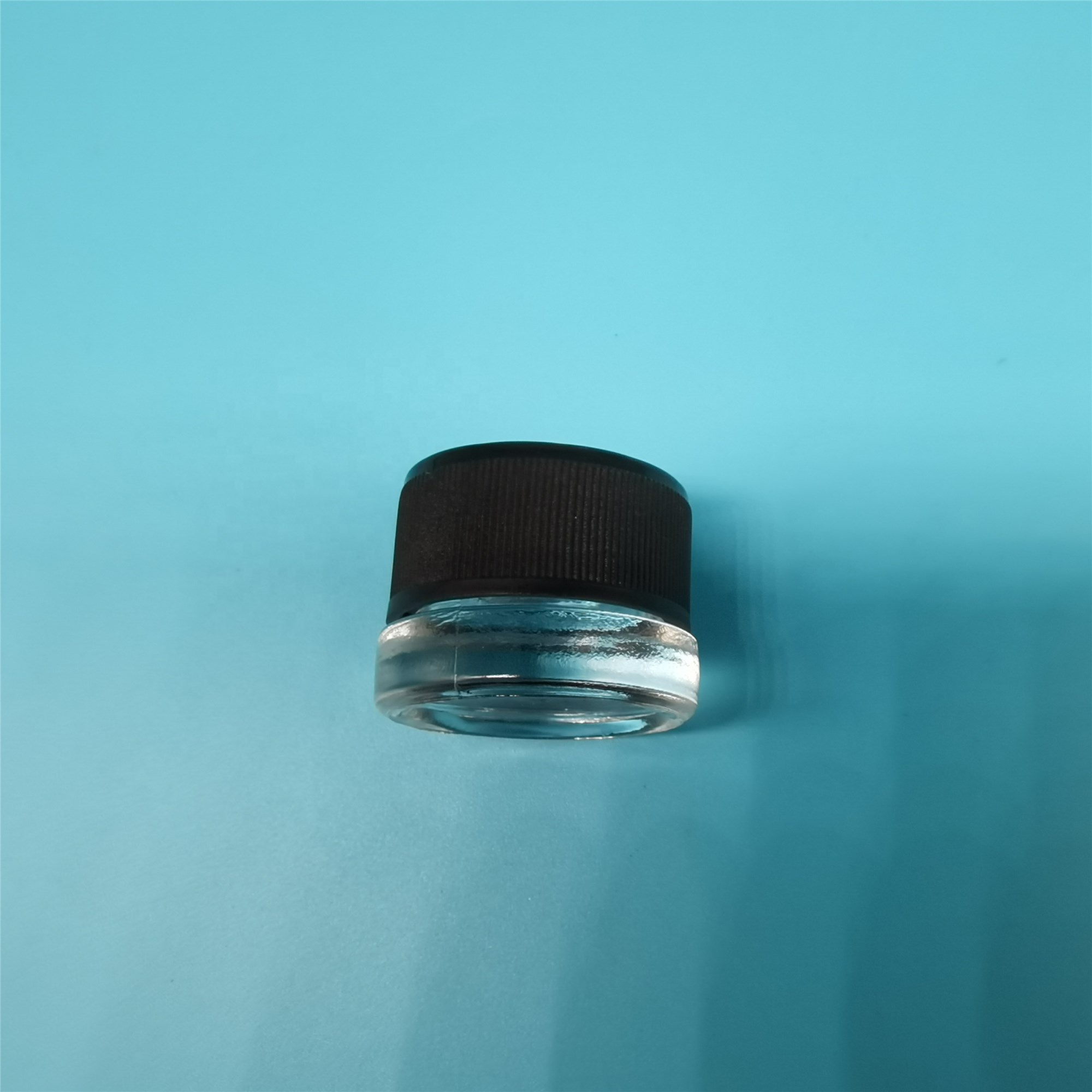 5ml Child Proof Concentrate Glass Jar Clear Jar Black LIds
