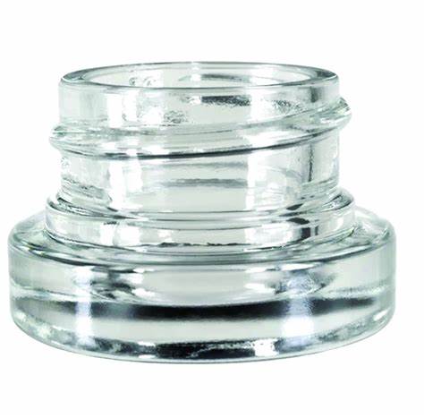 5ml Child Proof Glass Jar Concentrate Container Clear Wax Jar with Black Lid