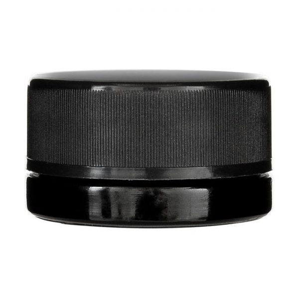 5ml Child Proof Glass Jar Concentrate Container Clear Wax Jar with Black Lid