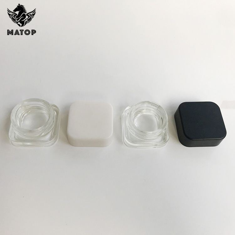 5ml Child Proof Square Concentrate jar for Extract Wax Packaging