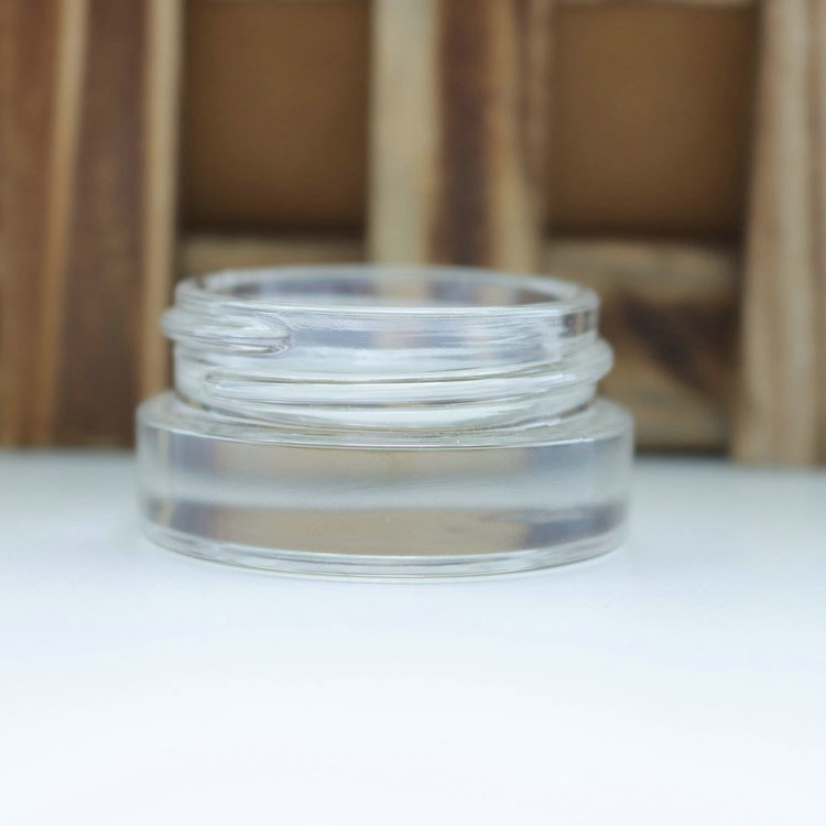 5ml Clear Glass Container Jar with Black Lid for storing your extracts
