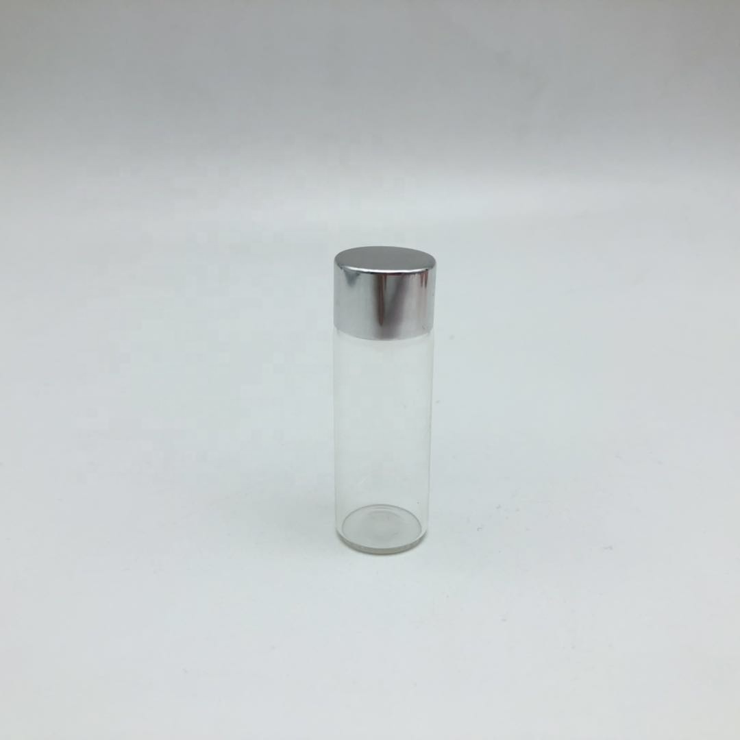 5ml Clear Tubular Glass Vials White Screw Cap Wholesale With Dropper Cap