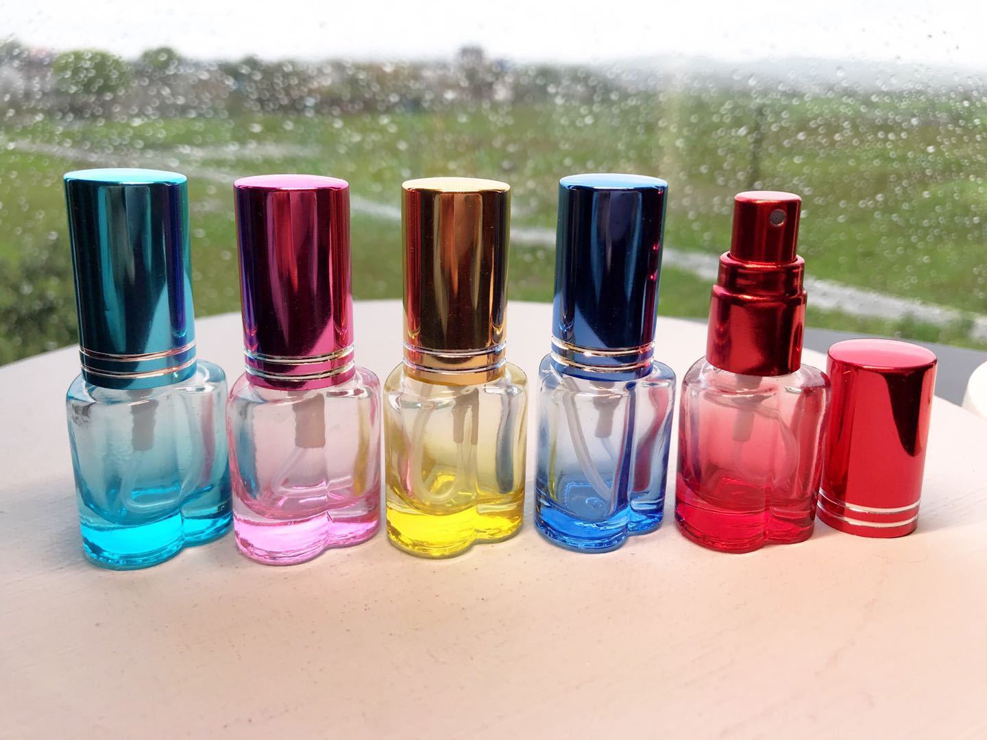 5ml Colorful Airbag Perfume Spray Bottle Gasbag Balloon Fragrance Bottle Atomizer Glass Essential Oil Bottles