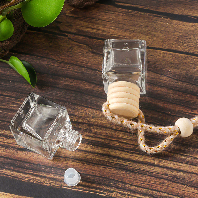 5ml Empty Square Car Hanging Diffuser Pendant Air Freshener Perfume Bottles for Car Diffuser Use