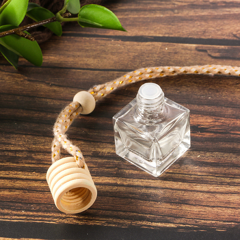 5ml Empty Square Car Hanging Diffuser Pendant Air Freshener Perfume Bottles for Car Diffuser Use