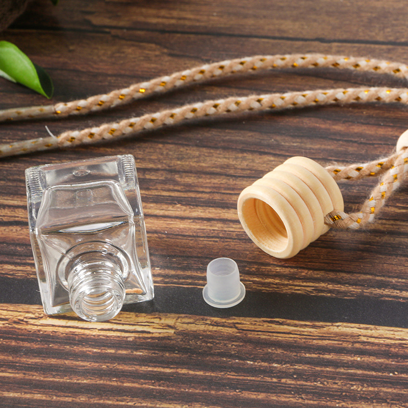 5ml Empty Square Car Hanging Diffuser Pendant Air Freshener Perfume Bottles for Car Diffuser Use