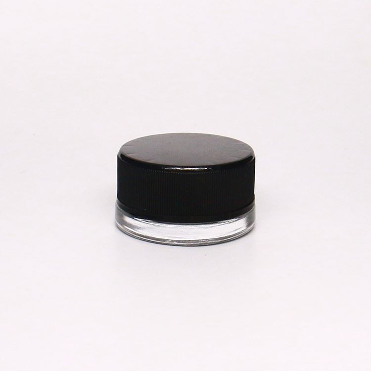 5ml Glass Clear Concentrate CR DAB Jar with Black CR Lid