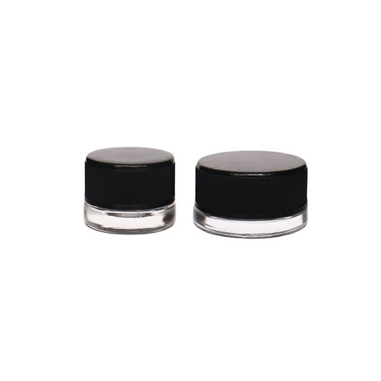 5ml Glass Clear Concentrate CR DAB Jar with Black CR Lid