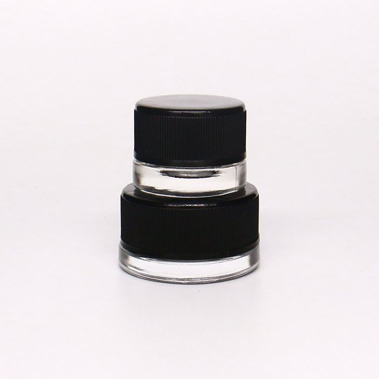 5ml Glass Clear Concentrate CR DAB Jar with Black CR Lid