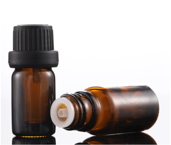 5ml, Glass cosmetic dropper bottle for essential oil with dropper cap